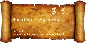Buchinger Veronika névjegykártya